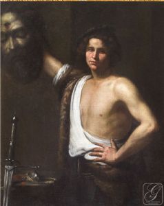 Orazio Riminaldi (Pisa, 1593 - 1630) - David zeigt den abgeschlagenen Kopf des Riesen Goliath VERKAUFT